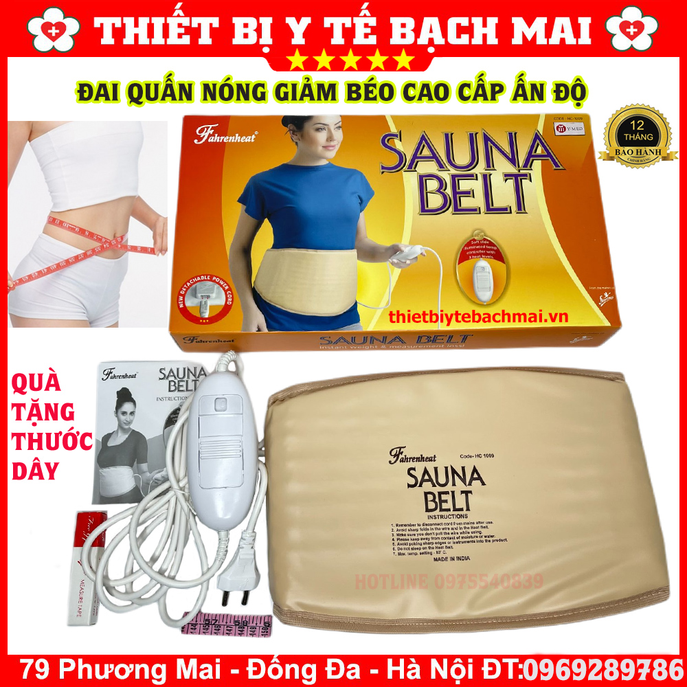 Đai Quấn Nóng Giảm Béo Sauna Belt [ Ấn Độ, Bảo Hành 01 Năm Đổi Mới]
