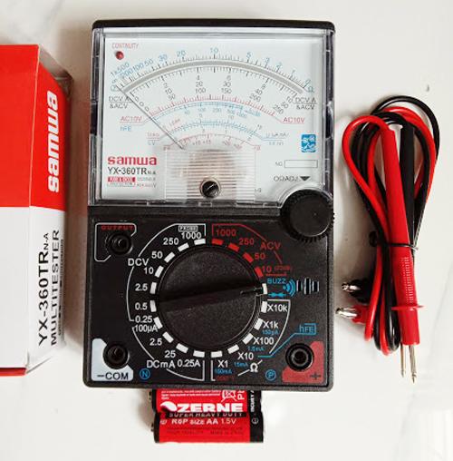 Đồng hồ đo kim vạn năng samwa YX-360TRn-a với đèn và loa báo thông mạch [Kèm 2 Pin AA]