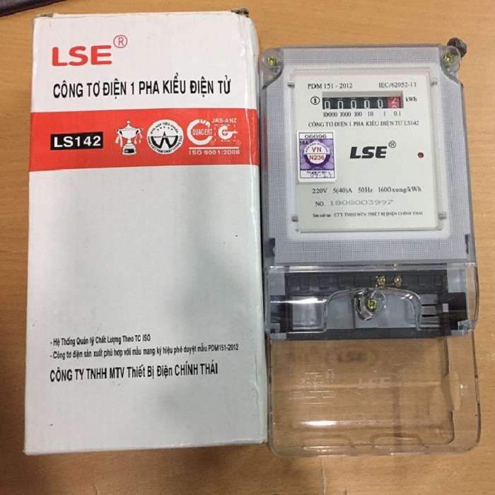 CÔNG TƠ ĐIỆN 1PHA 40A LSE CƠ ĐIỆN TỬ , ĐỒNG HỒ ĐIỆN 1 PHA HÀNG CHÍNH HÃNG