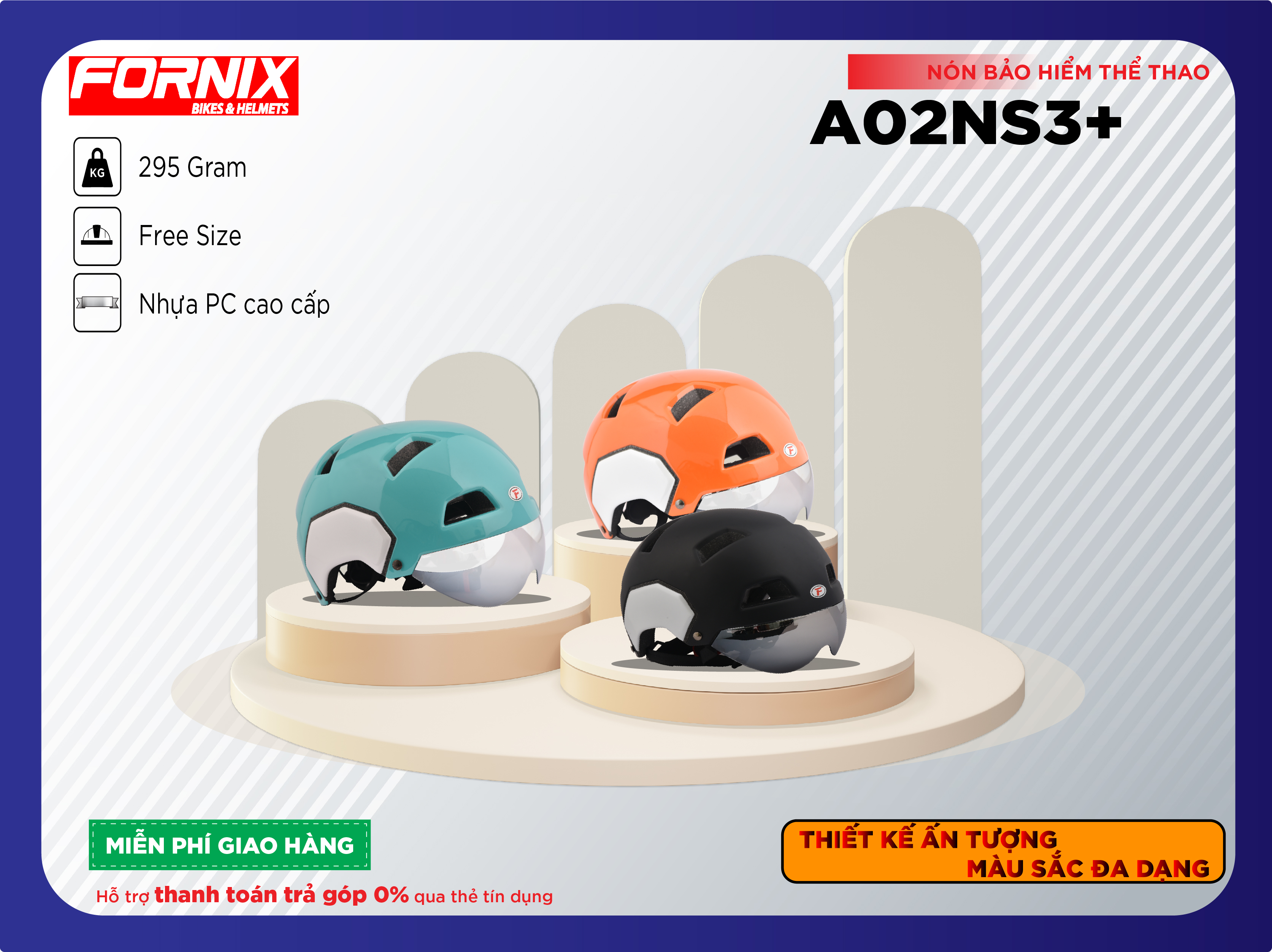 Nón bảo hiểm fornix a02ns3