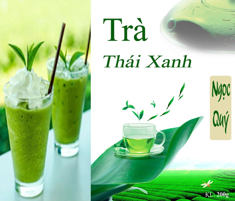 [HCM]Trà Thái Xanh 200gr - nguyên liệu trà sữa
