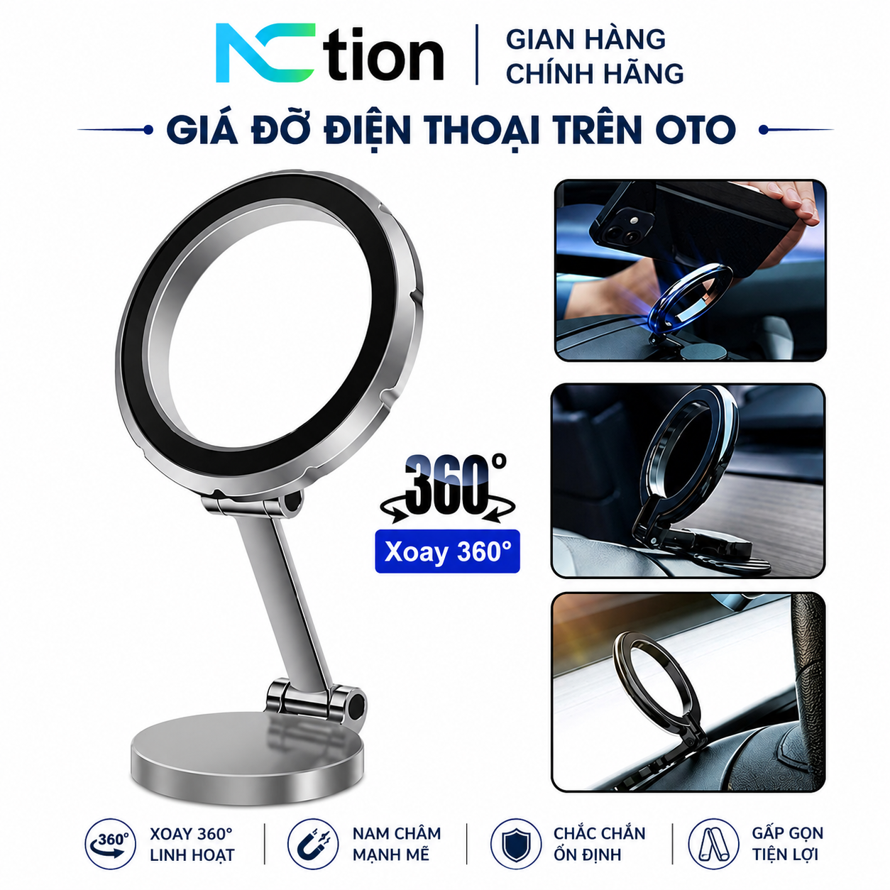 360 Magsafe Magnetic Phone Holder Magnetic Phone Holder for All Mobile Phones Giá 85,000 Đồng*Miễn phí vận chuyển