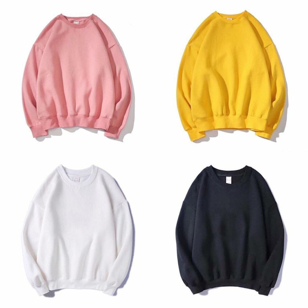 Áo Sweater Trơn Unisex - Sweater Basic Nhiều Màu
