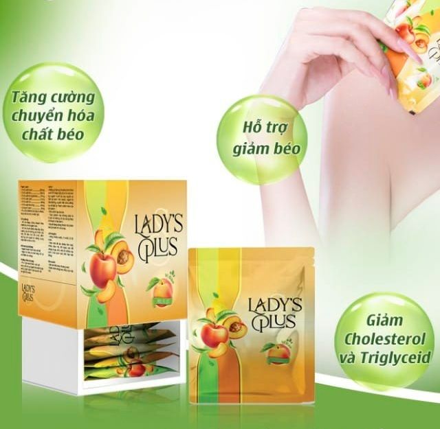 Trà Lady's Plus vị đào 15 gói - Hỗ Trợ giảm cân, đẹp dáng, thải độc hiệu quả