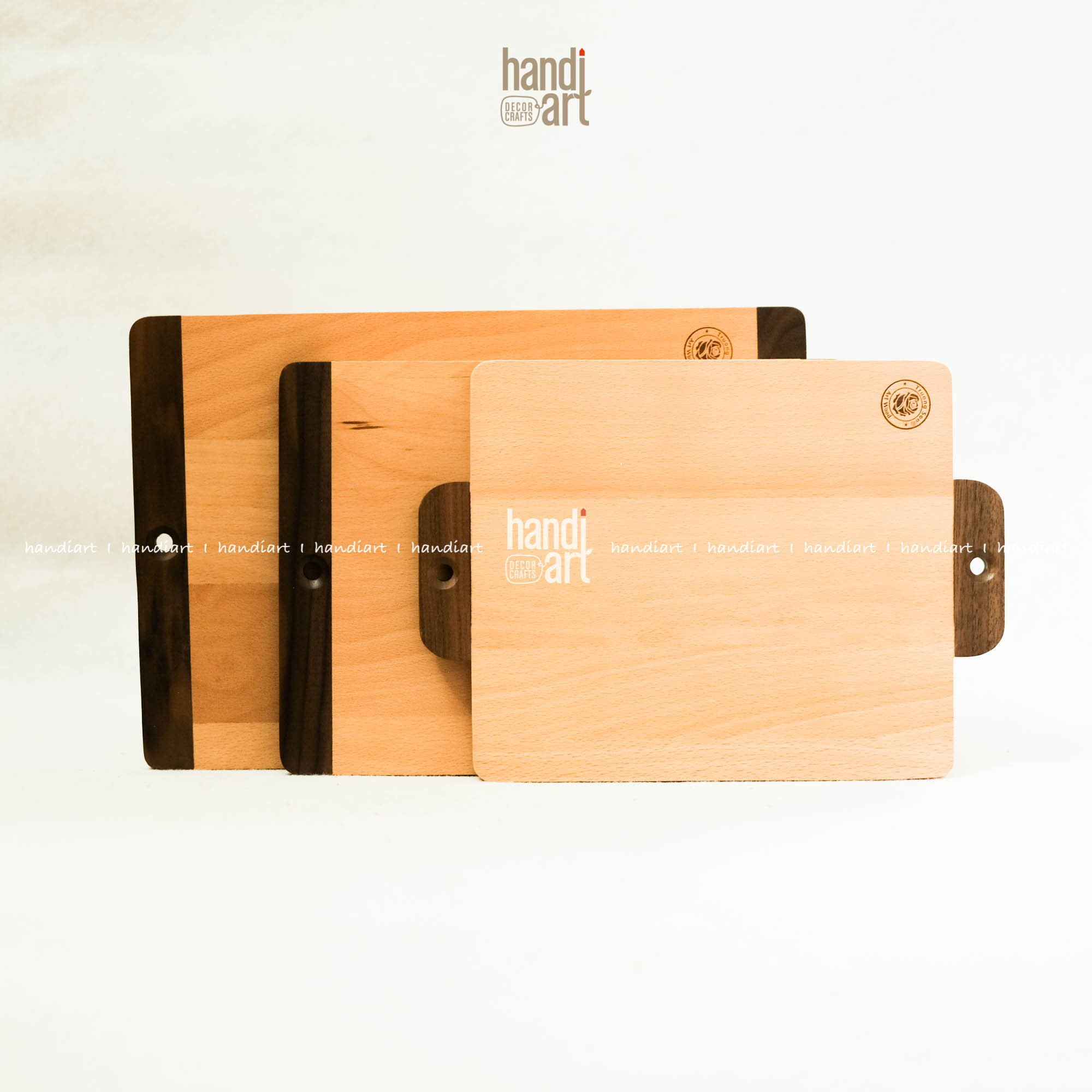 Thớt gỗ trang trí, Thớt gỗ chữ nhật tay cầm, Wooden cutting board