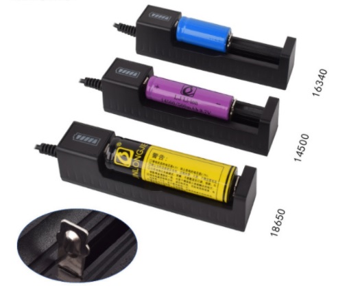 Sạc pin 18650, 18350, 18500, 14650,16650, 6340,14500, 10440 - sạc pin 3.7v, sạc pin 4.2v - sạc usb đơn