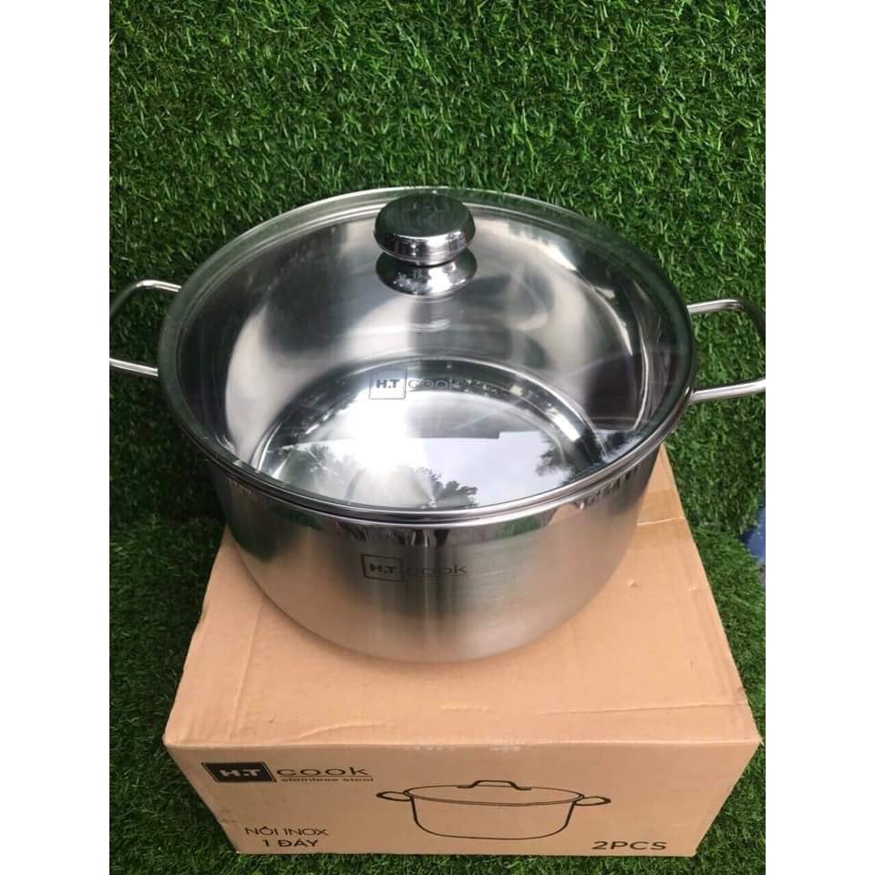 Nồi luộc gà ht cook vung kính phi 30cm