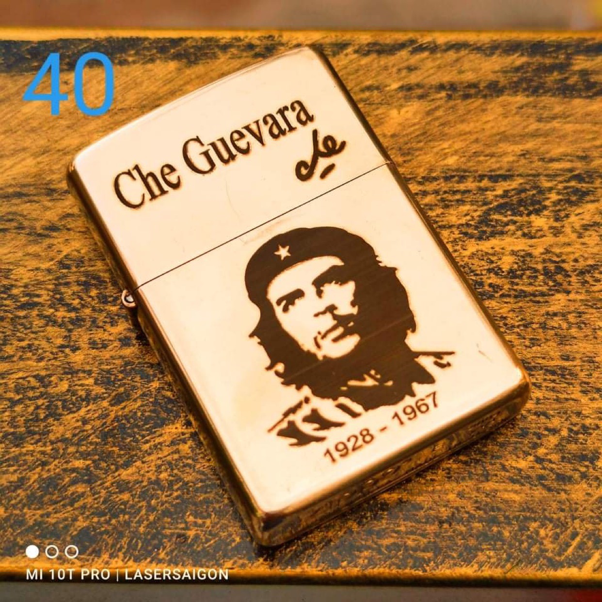 Bật Lửa Zippo Đồng Nguyên Khối Mẫu Che Guevara [ Kèm Chai Xăng+Hộp].