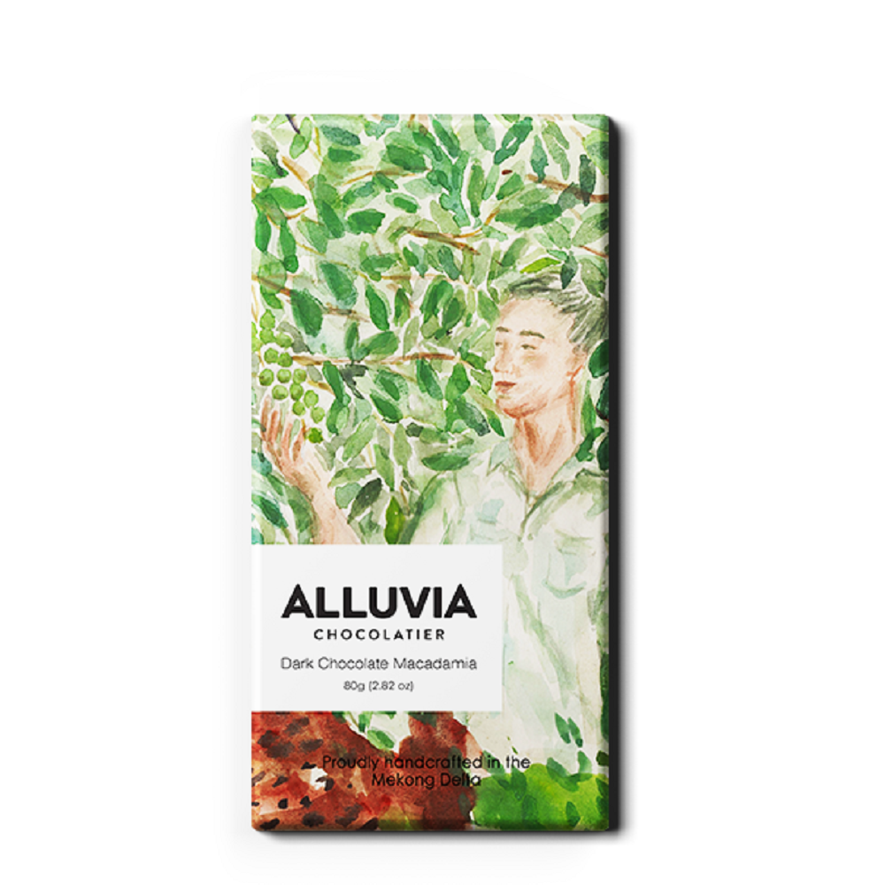 Sô cô la đen alluvia mắc ca 80g
