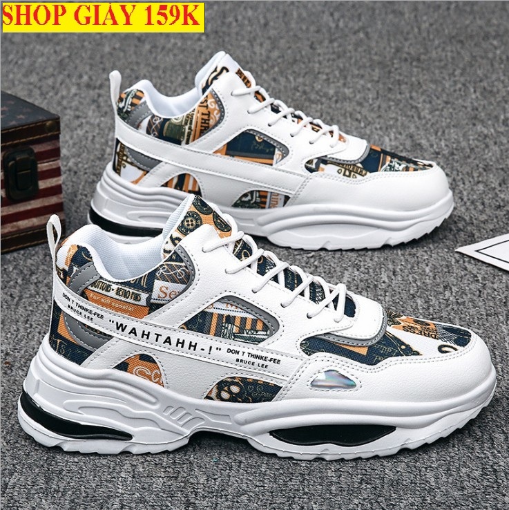 Giày Thể Thao Nam Phản Quang Phong Cách Hàn Quốc Tăng 5Cm Chiều Cao, Kiểu Dáng Mạnh Mẽ Cực Kì Ngầu, Chất Liệu Bền Đẹp