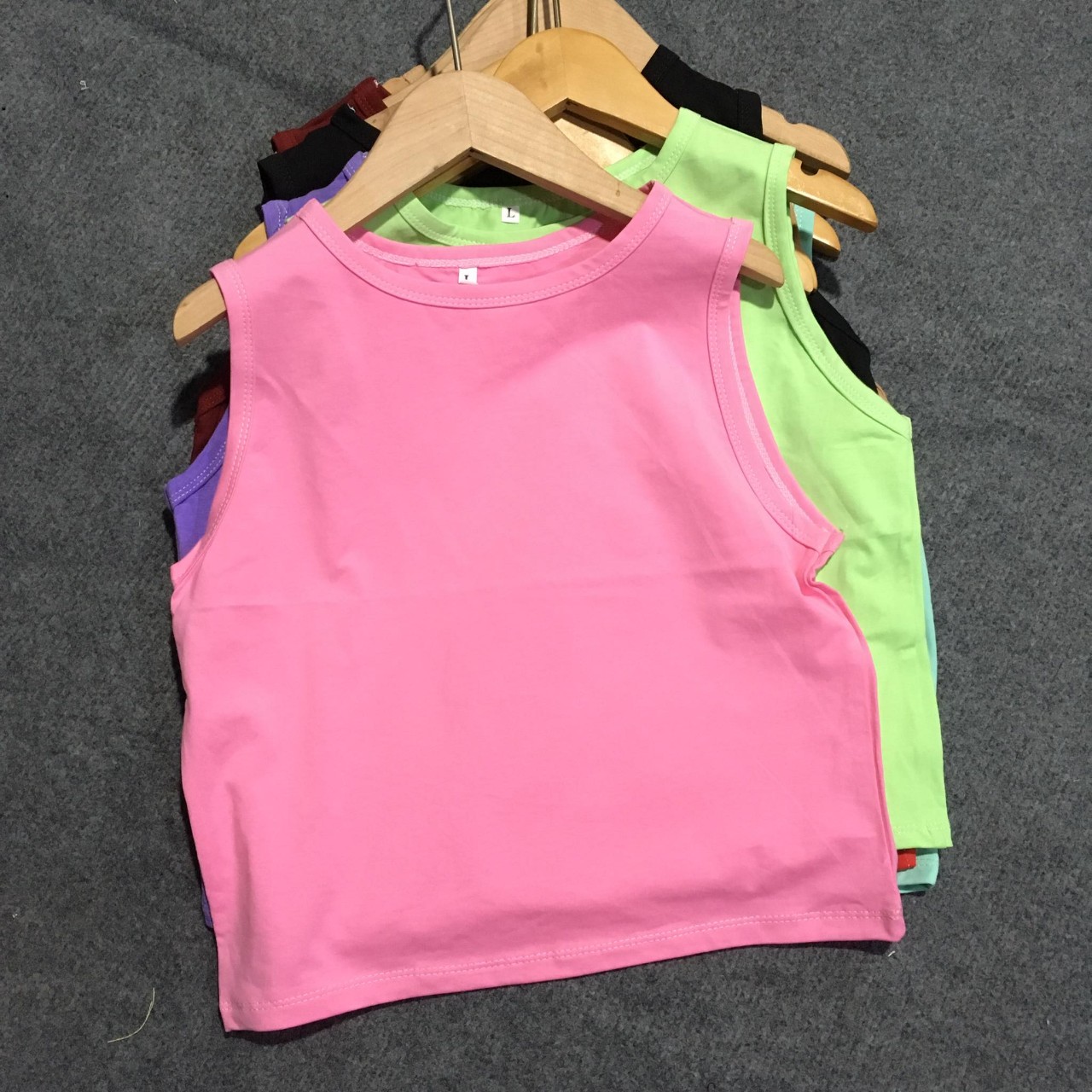 Áo ba lỗ sát nách croptop cho bé gái 20-48kg