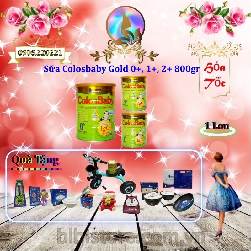 Sữa colosbaby gold 0+, 1+, 2+ 800gr -