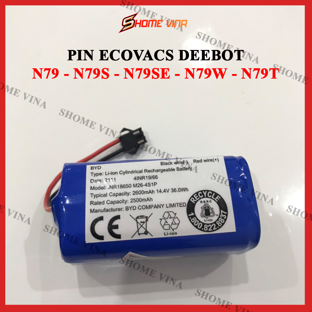 Pin robot hút bụi ecovacs deebot n79, n79s, n79se, n79t, n79w.