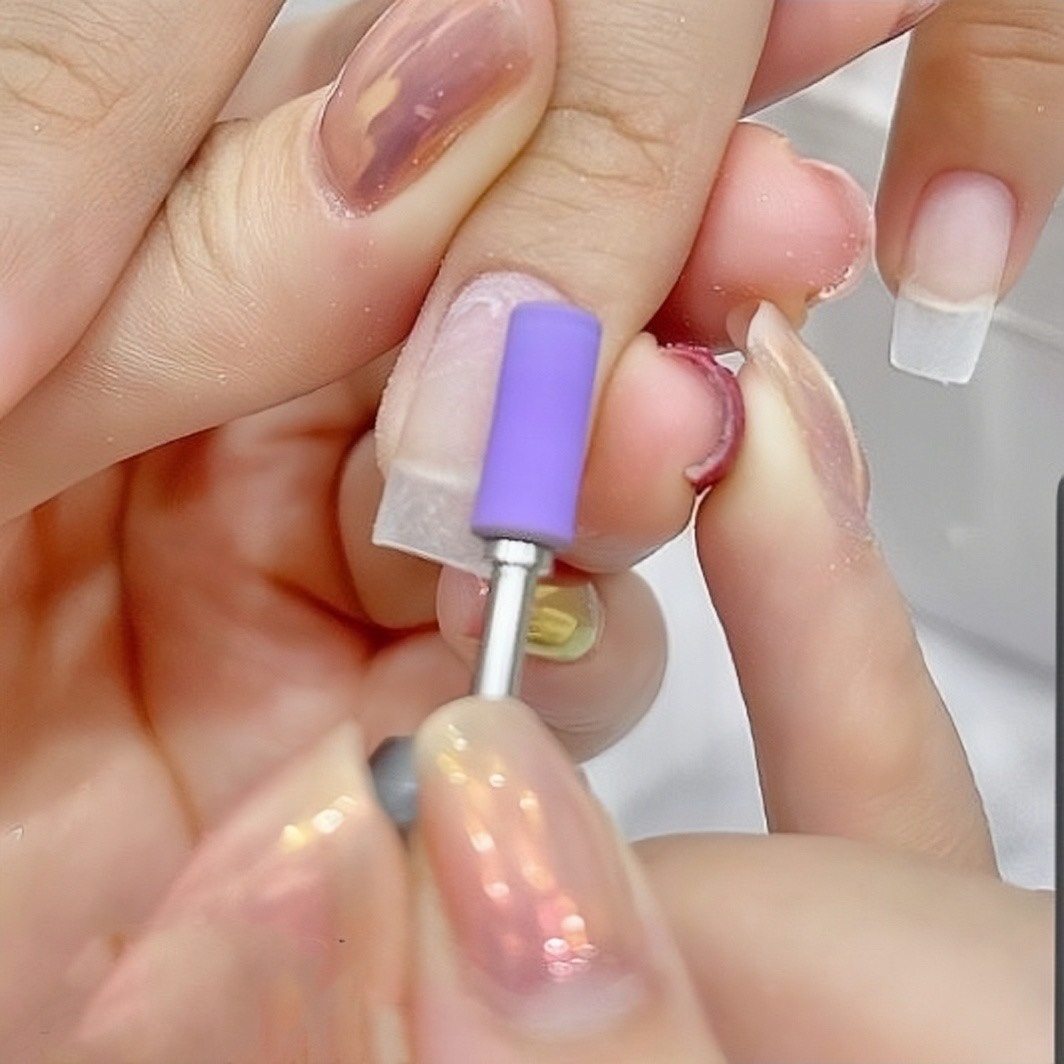 Lỗi đầu mài nhám tím mini - Lỗi đầu mài chuyên dụng làm nail tiện lợi lắp nhám tím mini