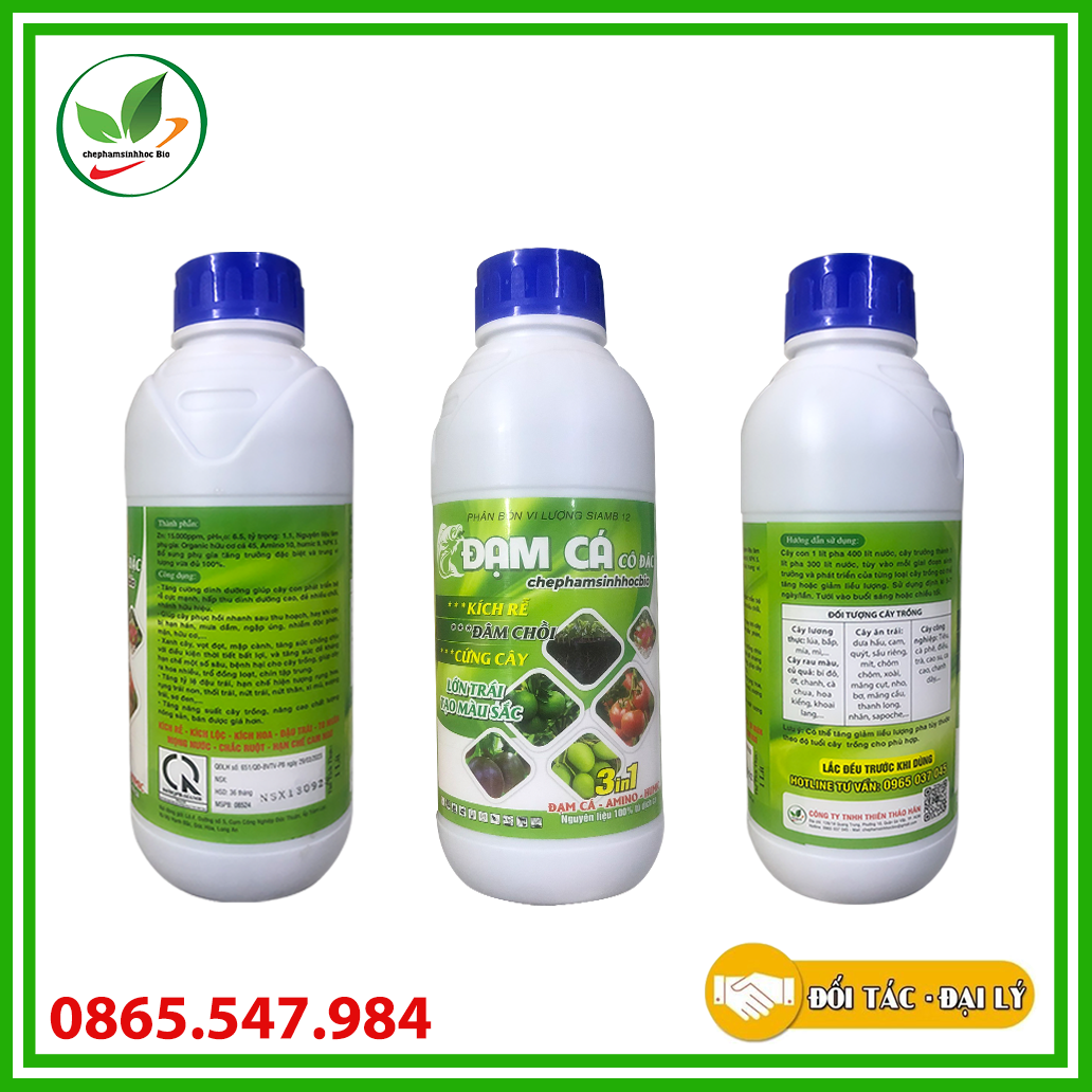 Phân đạm cá đậm đặc hữu cơ sinh học Bio. Chai 1 Lít