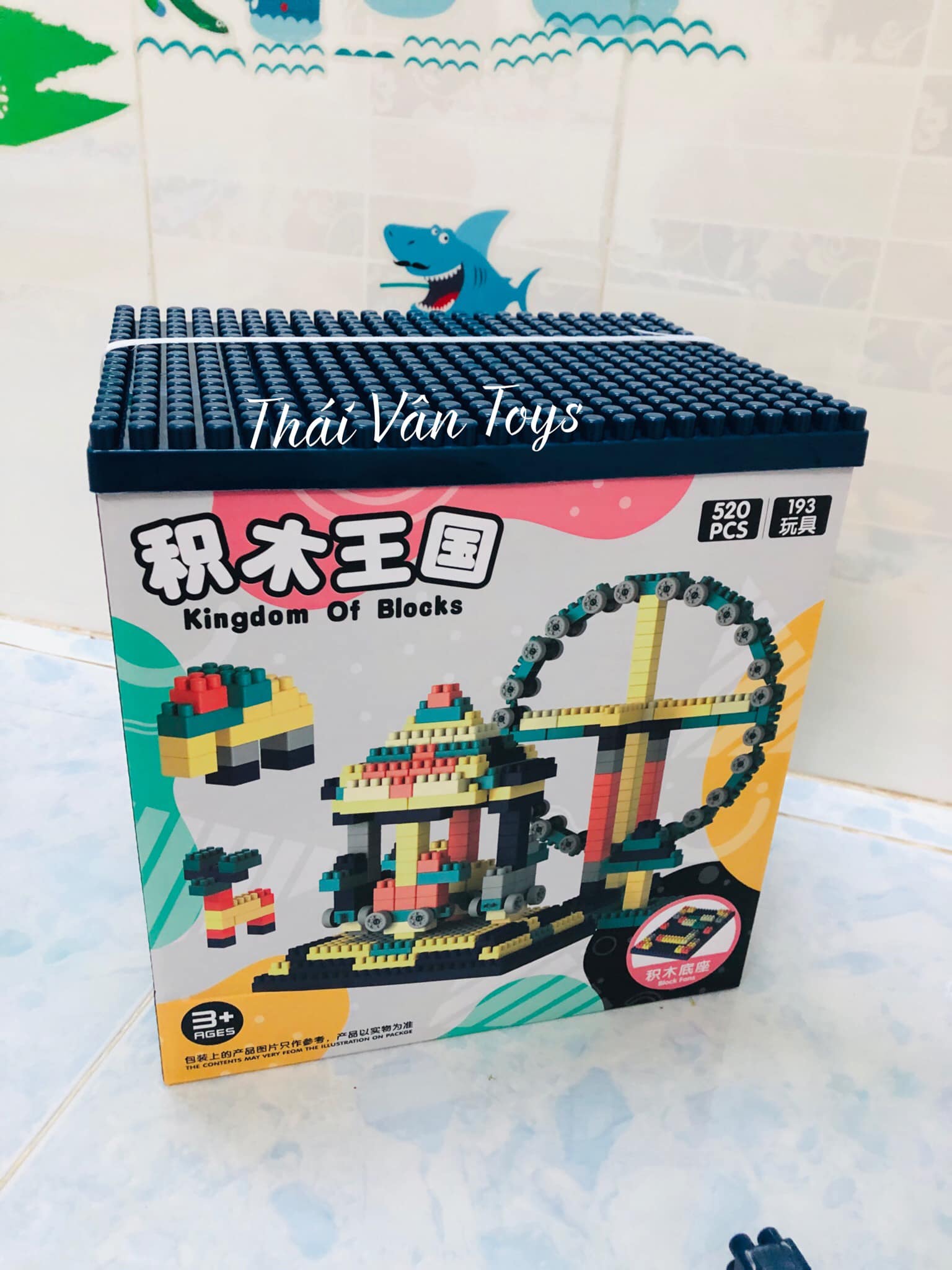 Lego đu quay 520 chi tiết loại trung cho bé lắp ghép sáng tạo