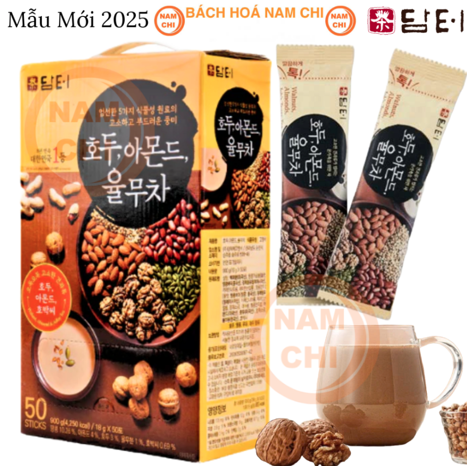 MẪU MỚI HỘP LỚN 50 GÓI Ngũ Cốc Damtuh 5 LOẠI ĐẬU Hàn Quốc 900g