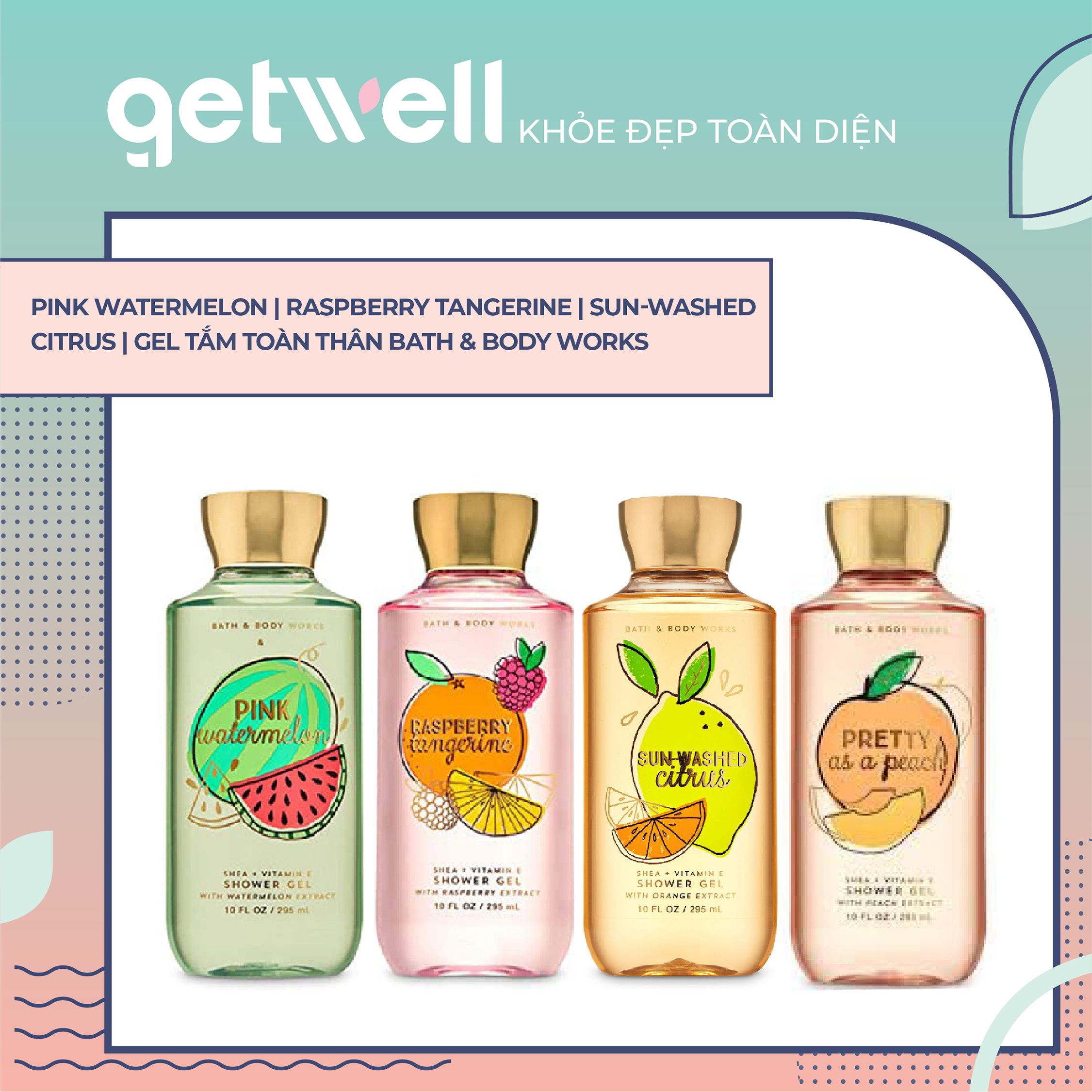 PINK WATERMELON | RASPBERRY TANGERINE | SUN-WASHED CITRUS | GEL TOÀN THÂN TẮM BATH & BODY WORKS (295ml)