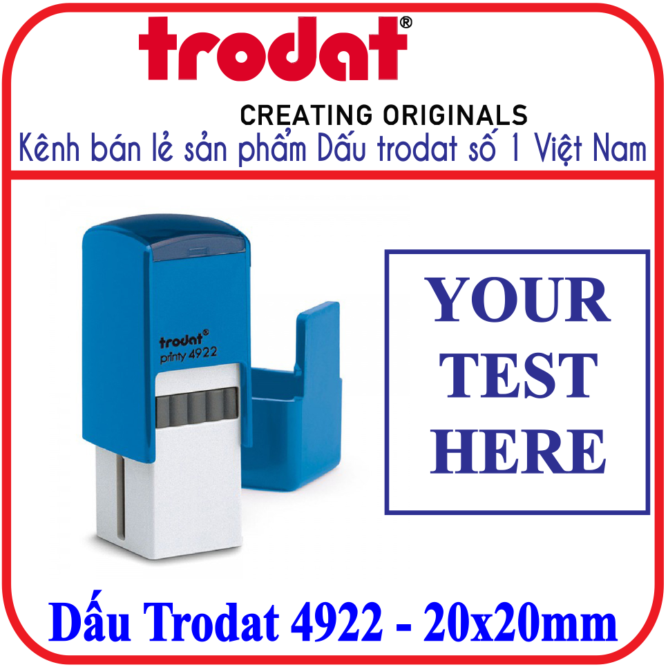 Khắc dấu tròn, dấu vuông kích thước 20x20mm