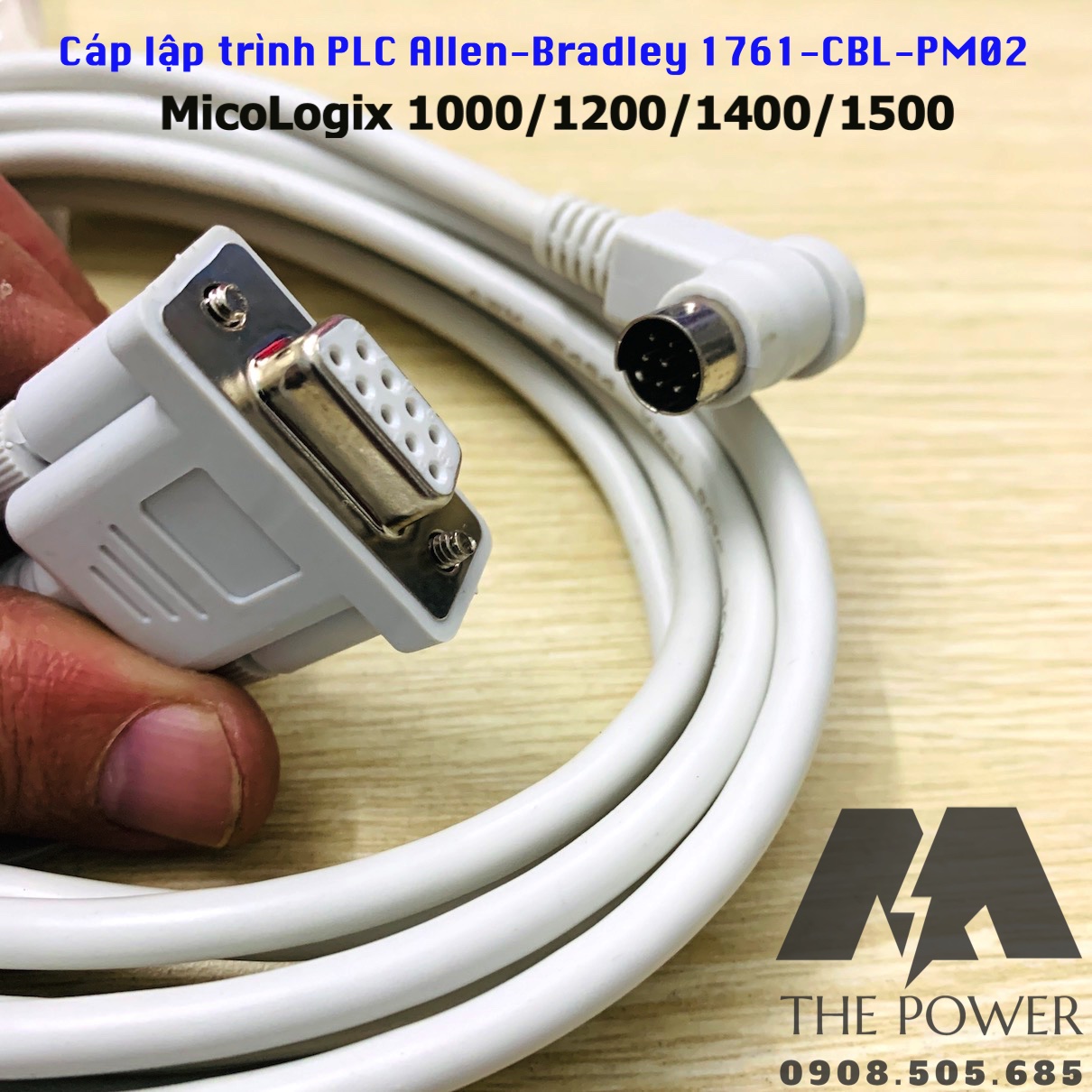 Cáp lập trình plc allen-bradley 1761-cbl-pm02 dài 3m micrologix 1000, 1200, 1400, 1500