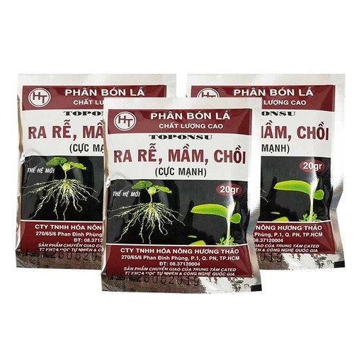 3 GÓI - Phân bón kích ra mầm, chồi, rễ cực mạnh TOPONSU-20GR chuyên cho cây cắt cành, ghép, giâm