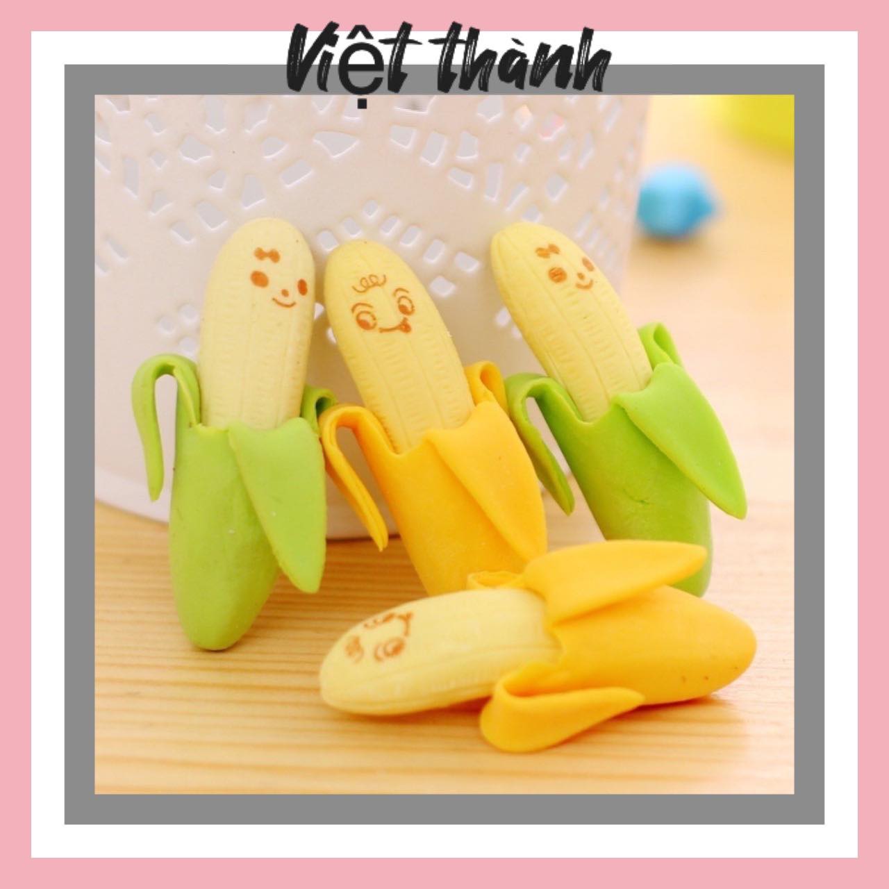 Set 2 gôm tẩy hình trái chuối dễ thương gia sỉ