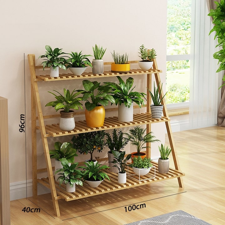 ⚡free ship⚡ kệ để chậu hoa 3 tầng dài 100cm, giá để chậu hoa mgk036