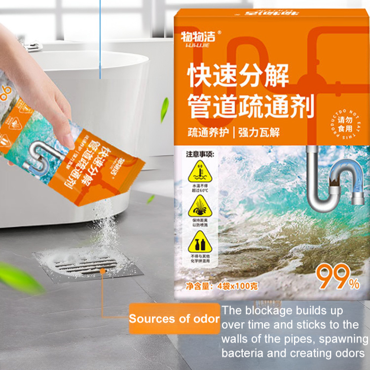 Potent Toilet Pipe Unclogger Sewer Deodorizer Decomposes and Removes Odors Toilet Unclogger