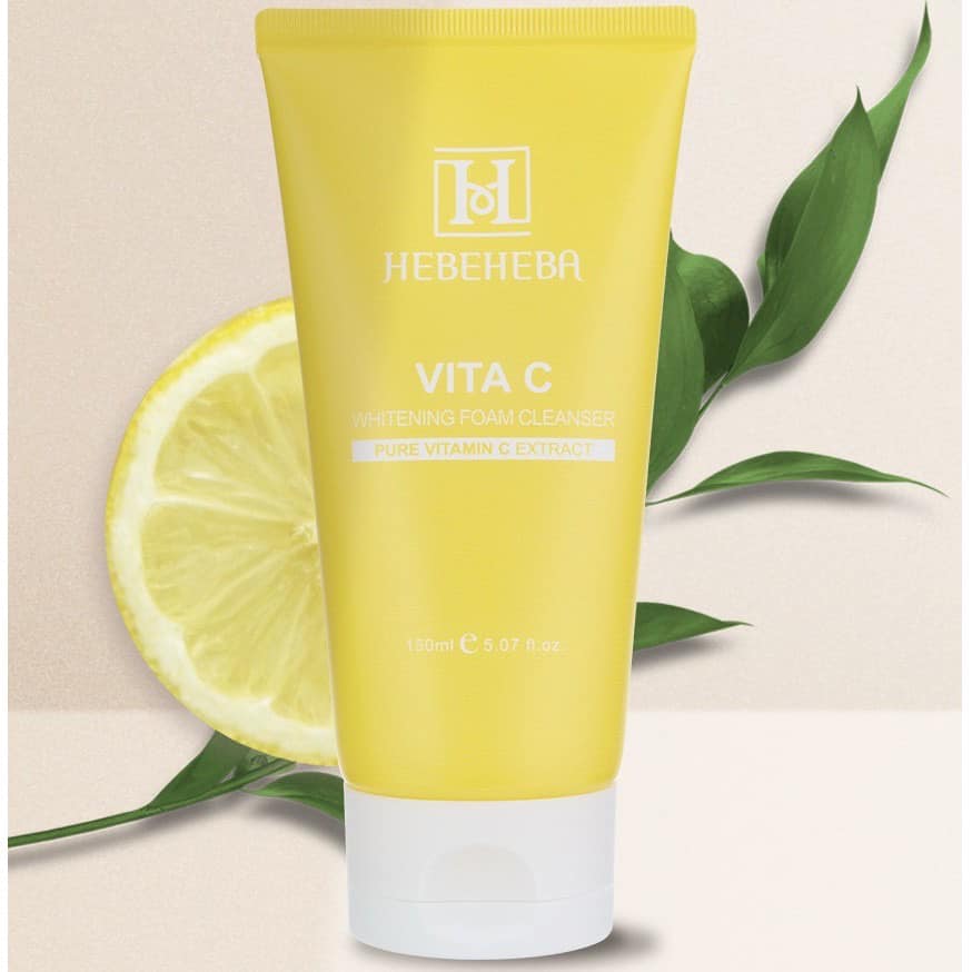 SỮA RỬA MẶT LÀM SẠCH SÂU, DƯỠNG TRẮNG HEBEHEBA VITA C WHITENING FOAM CLEANSER 150MLlinhvu