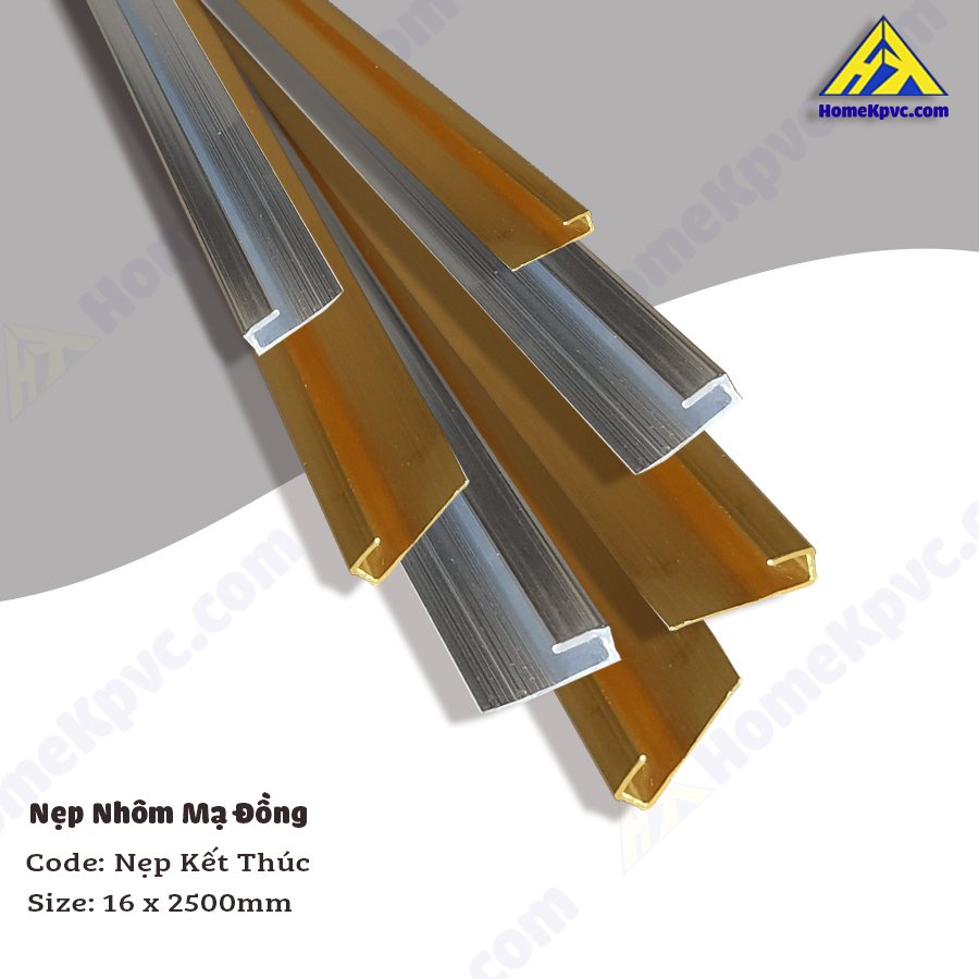 Nẹp Nhôm Mạ Đồng Nẹp Kết Thúc 1 Thanh Dài 2,45M Sỉ Và Lẻ