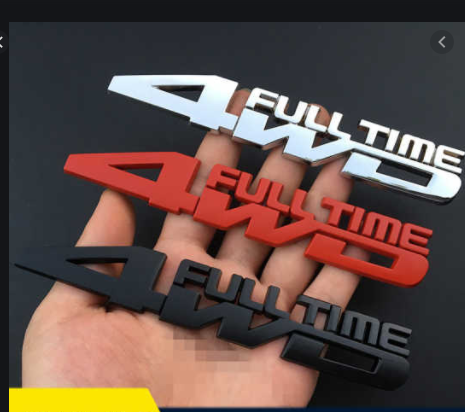 Tem Chữ 4WD 3D Kim Loại Trang Trí Xe Hơi Cực Đẹp