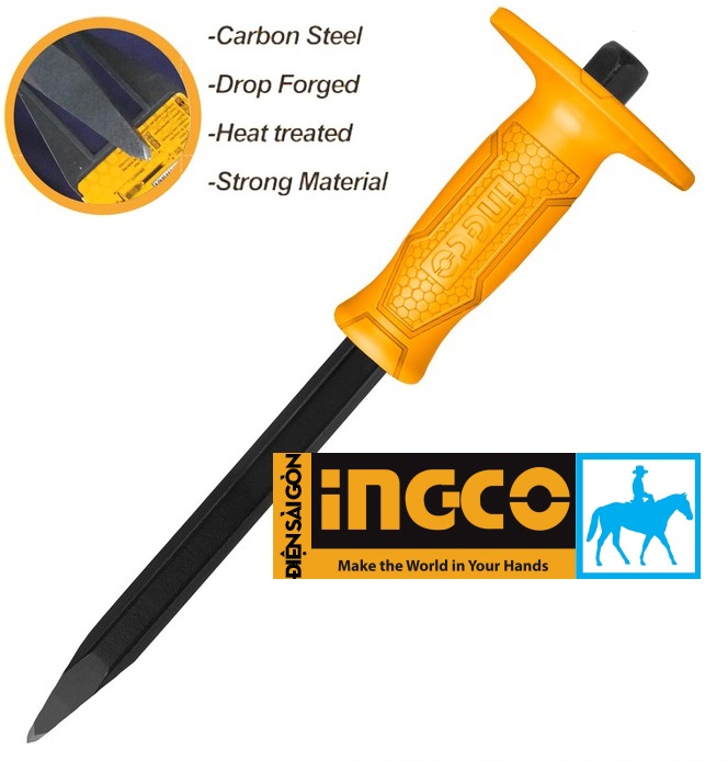 Cây đục bê tông mũi nhọn 300mm concrete chisel ingco hcc0841218