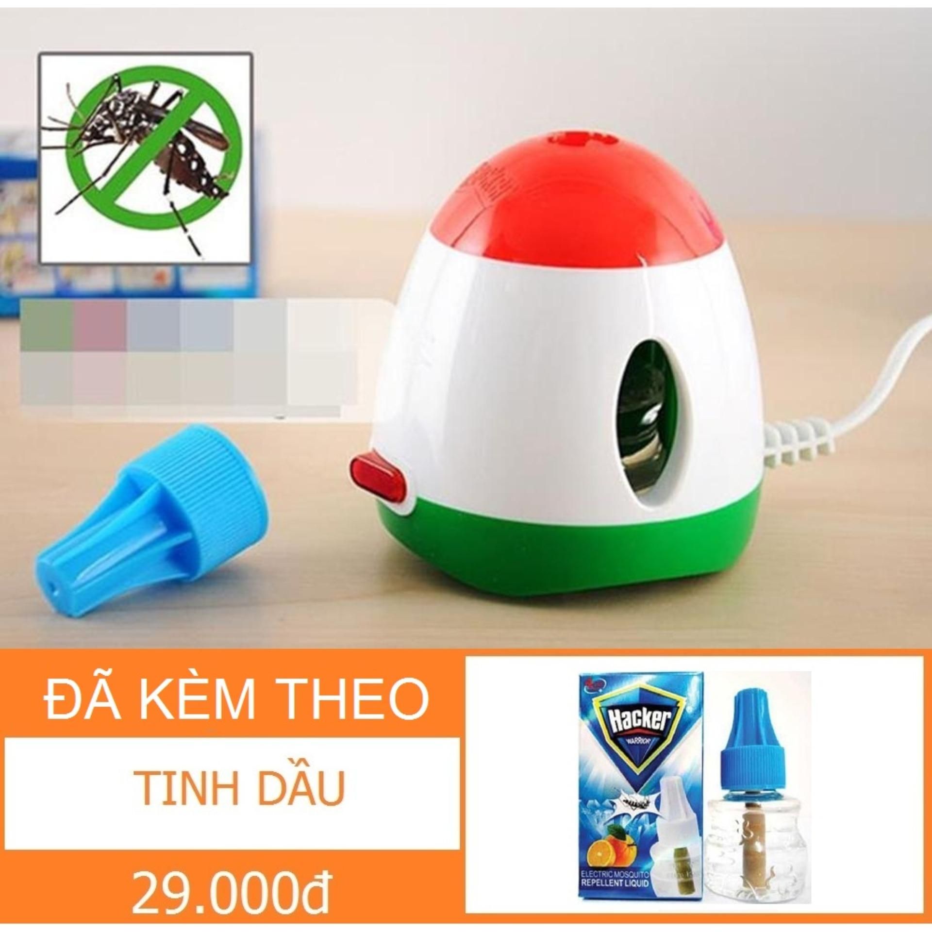 Máy đuổi muỗi xông tinh dầu hacker kèm 1 lọ tinh dầu/hàng loại 1 cam kết đúng hình