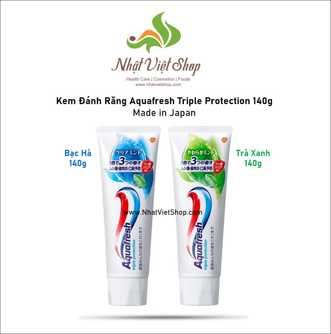 Kem Đánh Răng Aquafresh Triple Protection Nhật Bản 140g