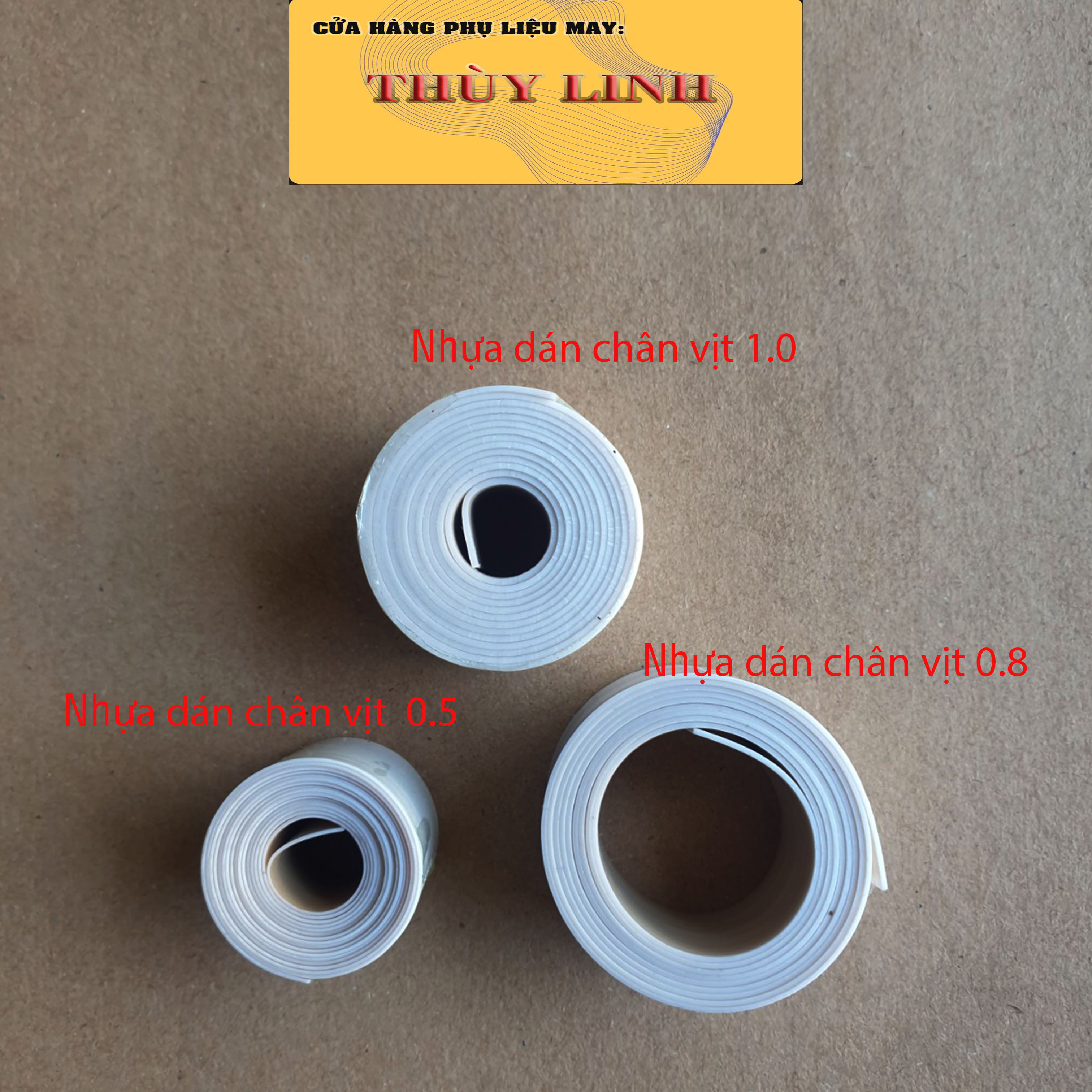 Nhựa dán chân vịt 1 kim, vắt sổ, kansai .. dày từ 0.5mm đến 1mm, máy may công nghiệp