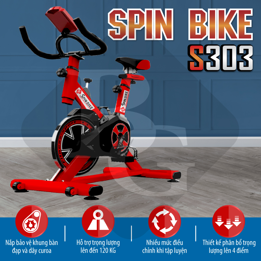 BG Xe đạp tập thể dục thể thao Spining bike Model S303  mới