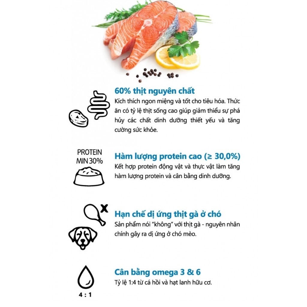 ∋ 150g  CÁ HỒI QUE CHO CHÓ được làm từ cá hồi tươi chứa