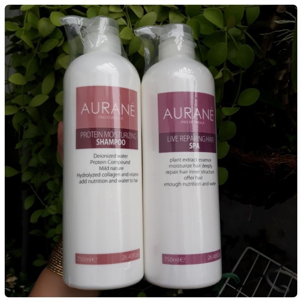 Cặp Dầu Gội và hấp phục hồi AURANE 750mlx2