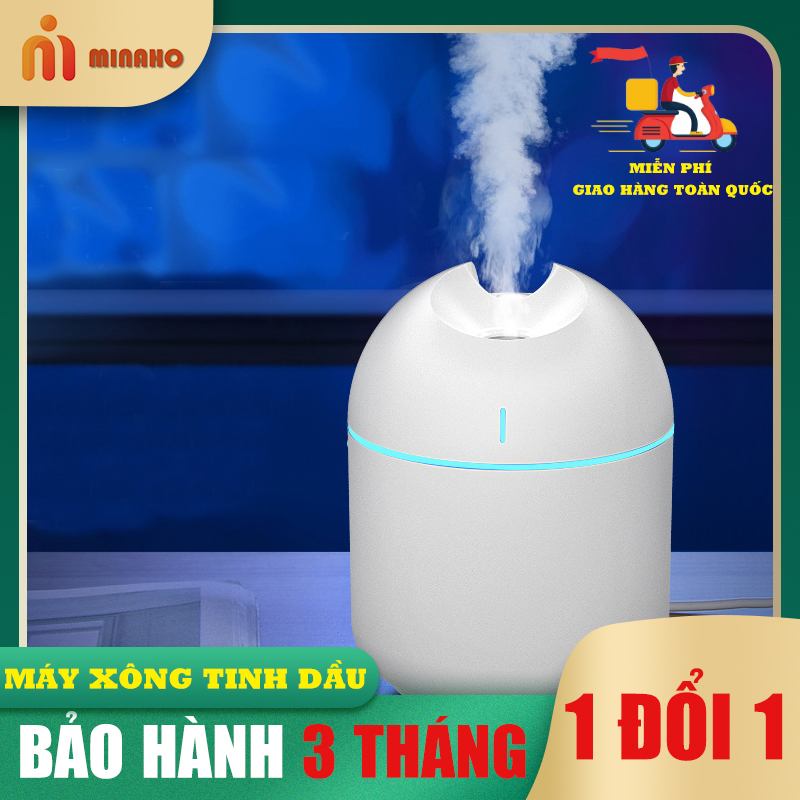 Máy xông tinh dầu Minaho - Máy xông tinh dầu mini, phun sương, giữ ẩm, nhỏ gọn