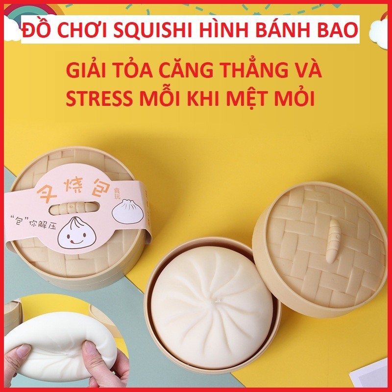 [CỰC VUI] Bánh bao đồ chơi cầm tay bóp giúp xả stress, đồ chơi cho trẻ em người lớn chất liệu TPR an toàn sức khỏe hàng y hình