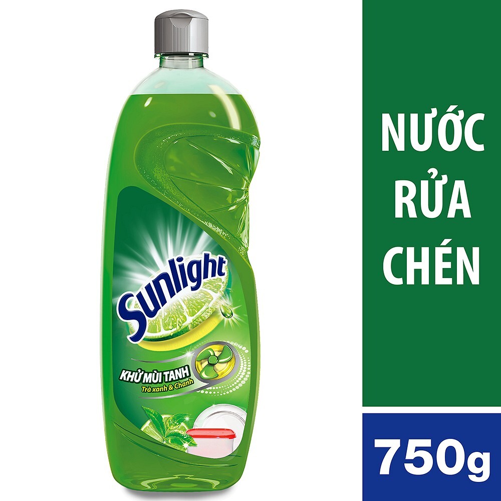 Nước rửa chén Sunlight Trà Xanh chai 750g