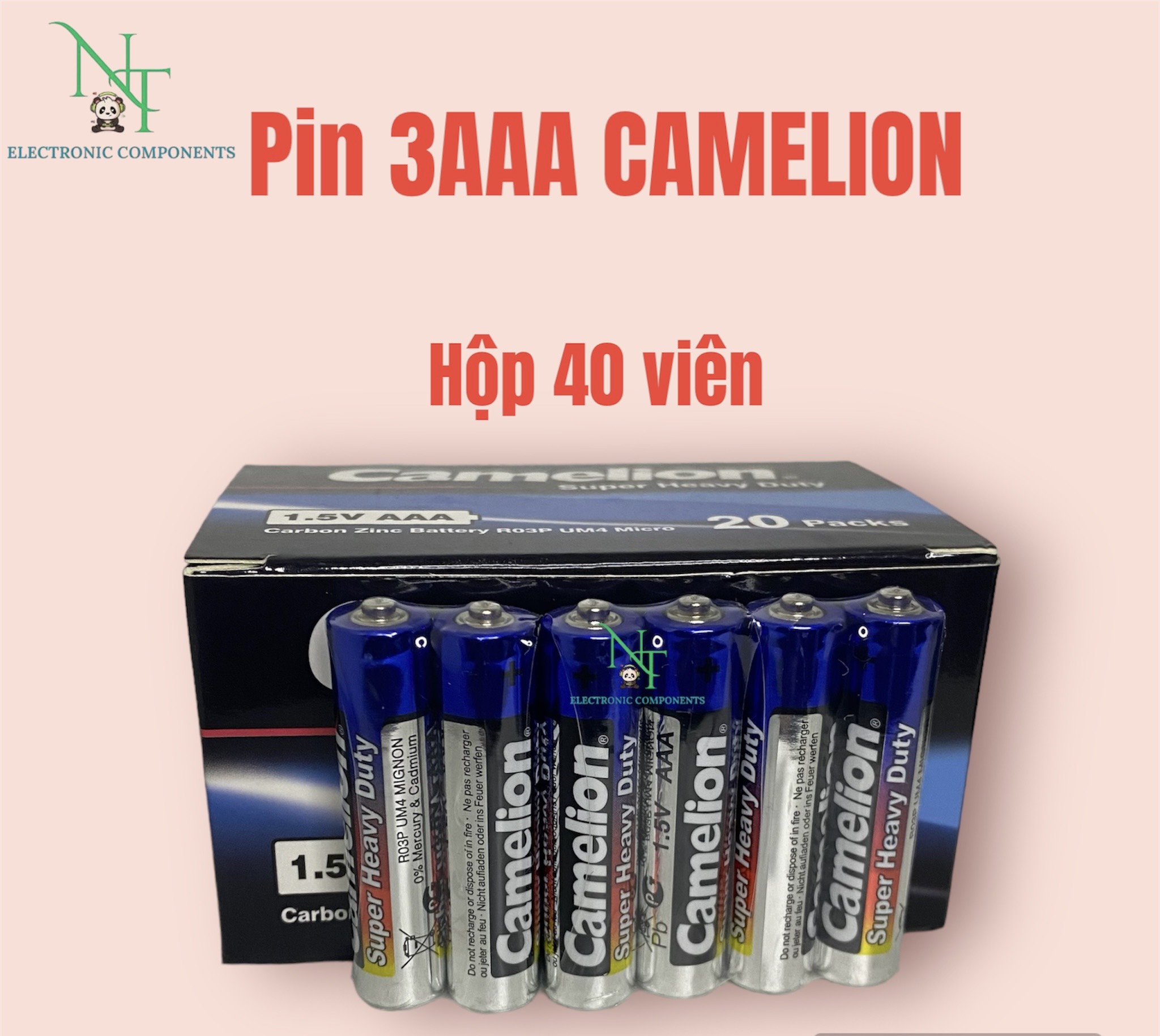 Hộp 40 viên pin aaa camelion . pin đũa aaa