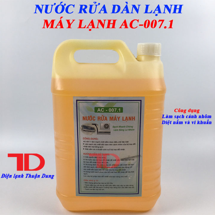 Chất tẩy rửa dàn nhôm COIL KLEEN A400 và AC007 5 lít và Dung Dịch Khử Mùi Oto - Điện Lạnh Thuận Dung