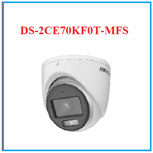 Camera dome hd-tvi 4 in 1 3k colorvu hikvision ds-2ce70kf0t-mfs