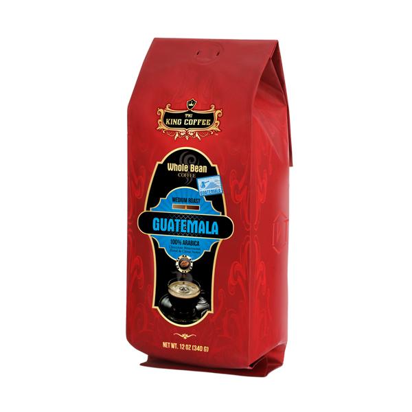 Cà phê hạt rang nguyên chất 100% arabica guatemala king coffee - túi 340g - mức độ rang vừa tạo hương hoa & cam quýt với chút đắng nhẹ