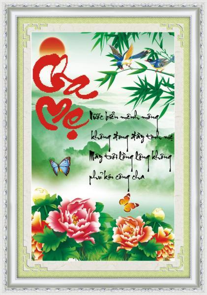 Tranh thêu chữ thập cha mẹ - 213 dlh-222670