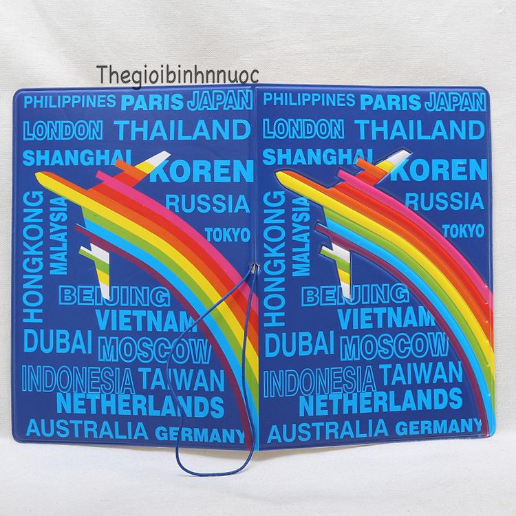 Vỏ bọc hộ chiếu passport cover máy bay v49