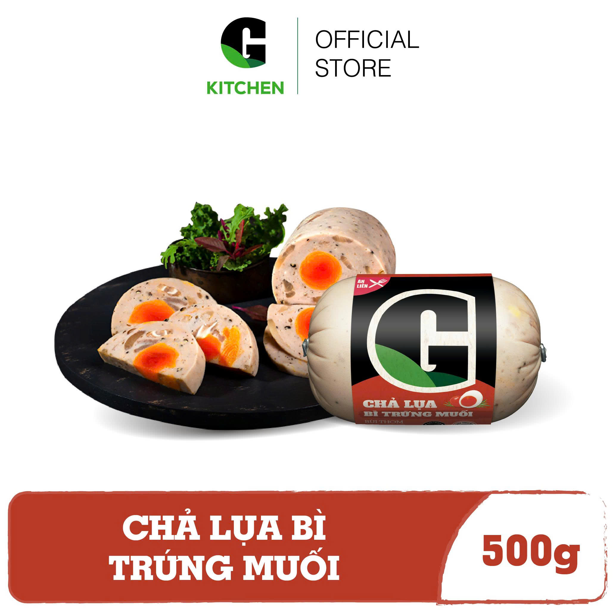 Feddy chả lụa bì trứng muối - đòn 500gr chất lượng (giao tphcm)