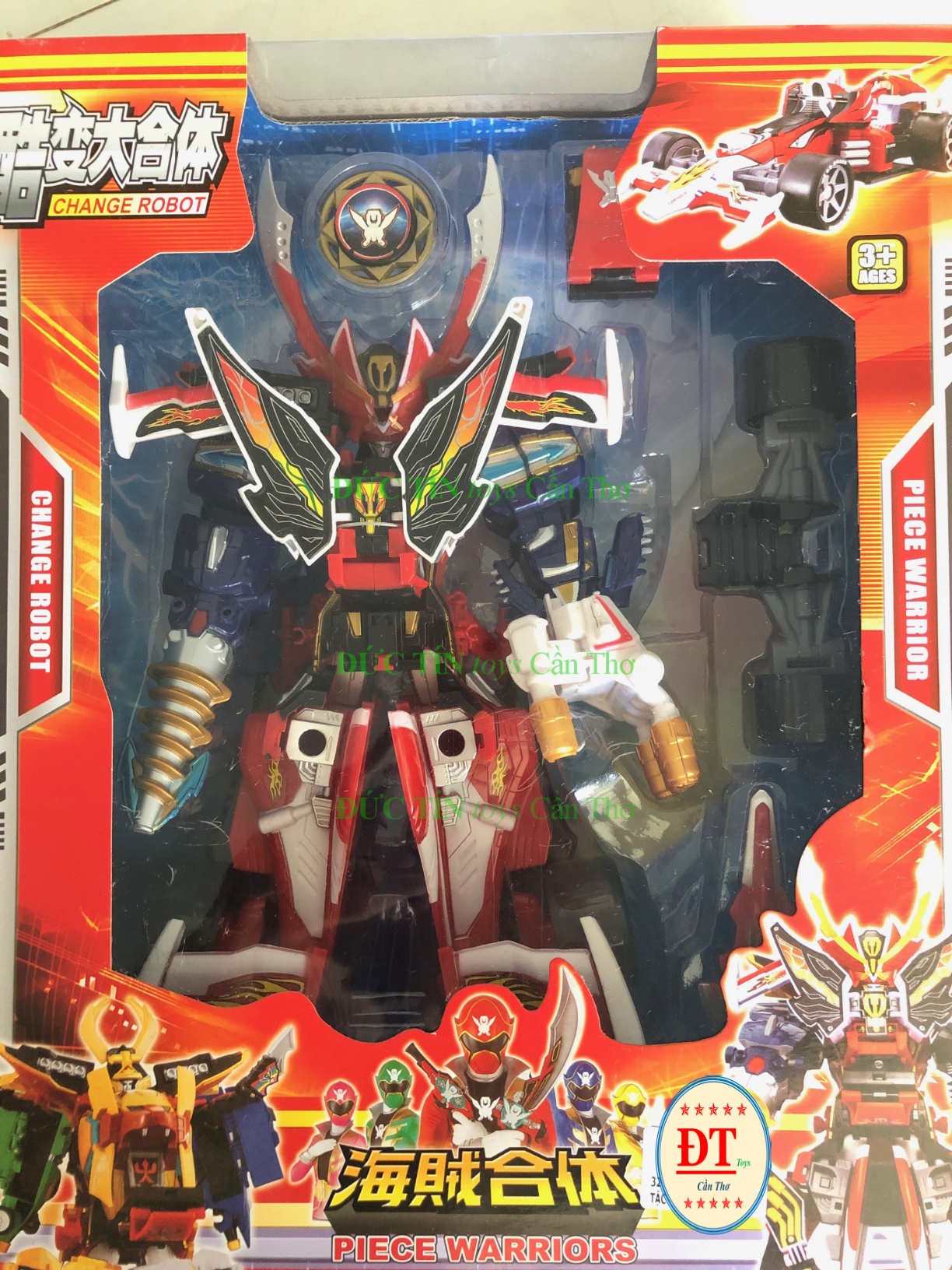 ĐỒ CHƠI HỘP RÁP ROBOT HẢI TẶC BIẾN HÌNH XE ĐUA