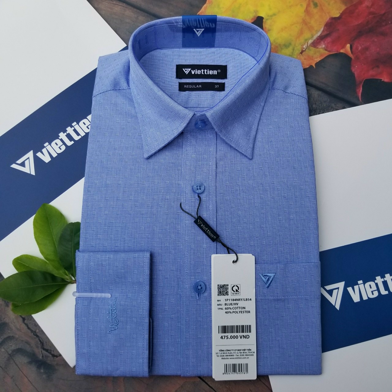 [HCM]Aó sơ mi nam công sở VIỆT TIẾN mã 1P1184NRY dài tay chính hãng  cao cấp- form suông REGULAR - tà bầu họa tiết  . SHOP HỨA - THỜI TRANG NAM CÔNG SỞ